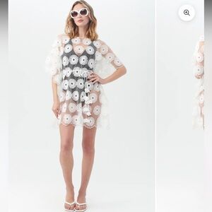 Trina Turk Women's Luau 3D Daisy Anissa Caftan Cover-Up Dress size S-M